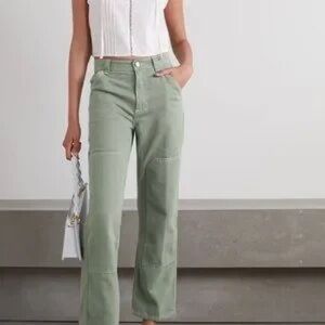 Reformation Straight Leg Jeans - Sage Green